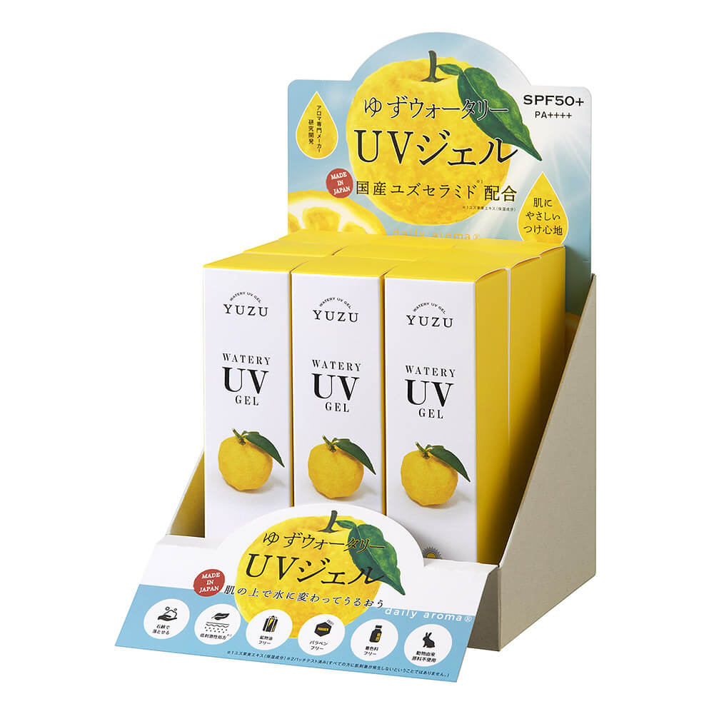 デイリーアロマ YUZU ウォータリーUVジェル (40g)「SPF50+ PA++++」柚子の香り 日焼け止め 日本製